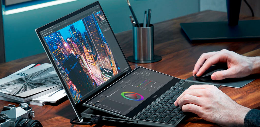 Ноутбук с двумя экранами ASUS ZenBook Pro Duo 15 OLED - Изображение 3