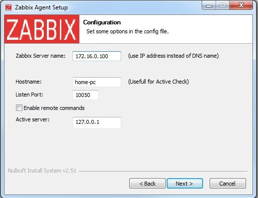 Установка Zabbix agent