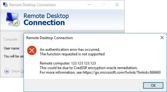 Ошибка CredSSP. Не подключается удаленный доступ. Решение.
