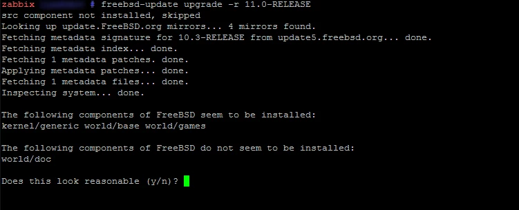 Обновление FreeBSD с 10.3 до 11.0